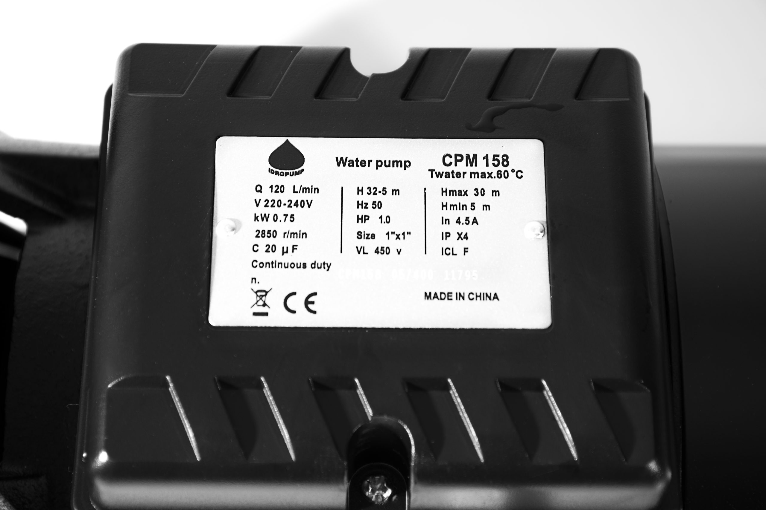 پمپ آب بشقابی 1 اسب ایدرو IDROPUMP CPM158 - Image 7